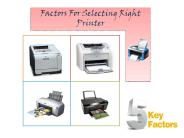 Factors for selecting right printer