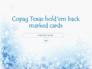 Copag Texas hold'em back marked cards