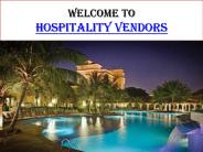 Hospitality Vendors