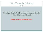 Get SEO article Writing Services