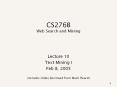 CS276B Web Search and Mining PowerPoint PPT Presentation