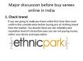 Major discussion before buy sarees online in India