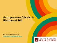 Accupunture Clicnic In Richmond Hill
