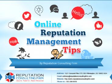 Online Reputation Management Tips