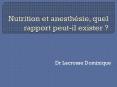 Nutrition et anesth PowerPoint PPT Presentation