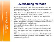 Overloading Methods