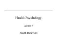 Health Psychology PowerPoint PPT Presentation