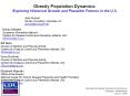 Obesity Population Dynamics: Exploring Historical Growth and Plausible Futures in the U.S. PowerPoint PPT Presentation