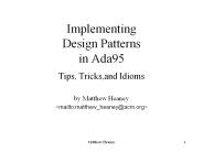 Implementing Design Patterns in Ada95