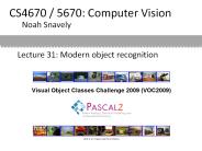 Lecture 31: Modern object recognition