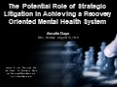 The Potential Role of Strategic Litigation in Achieving a Recovery Oriented Mental Health System PowerPoint PPT Presentation
