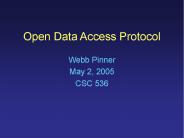 Open Data Access Protocol