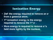 Ionization Energy