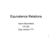Equivalence Relations