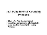 16.1 Fundamental Counting Principle