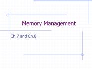 Memory Management