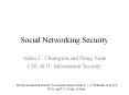 Social Networking Security PowerPoint PPT Presentation