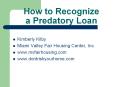 How to Recognize a Predatory Loan PowerPoint PPT Presentation