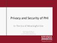 Privacy and Security of PHI PowerPoint PPT Presentation