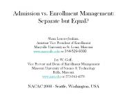 Admission vs. Enrollment Management: