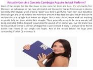 Actually Genuine Garcinia Cambogia Acquire In fact Perform