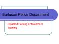 Burleson Police Department PowerPoint PPT Presentation