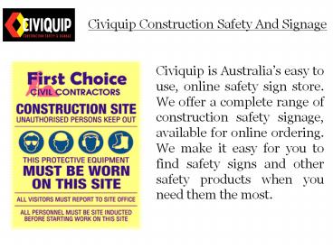 Safety Glasses & other Work Safety Gear from Civiquip