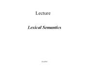 Lexical Semantics