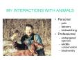 MY INTERACTIONS WITH ANIMALS PowerPoint PPT Presentation