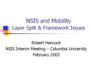 NSIS and Mobility Layer Split