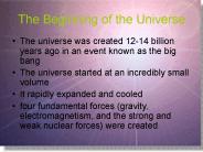 The Beginning of the Universe