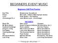 BEGINNERS EVENT MUSIC PowerPoint PPT Presentation