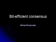 Bit-efficient consensus
