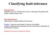 Classifying fault-tolerance
