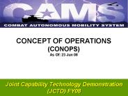 Joint Capability Technology Demonstration (JCTD) FY08