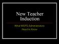 New Teacher Induction PowerPoint PPT Presentation