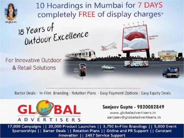 Outdoor Advertising Agency With Premium Hoardings – Global Advertisers