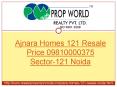 Ajnara Homes 121 Resale Price 09810000375 Sector-121 Noida