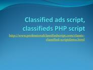 Classified ads script, Classifieds PHP script, Classified ads software