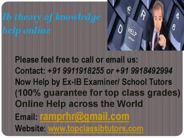ib theory of knowledge help online tutor