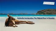 Australia Immigration the Highest Ever In Decades