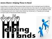 James Sharer- Helping Those In Need