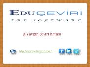 5 Yaygın çeviri hatası