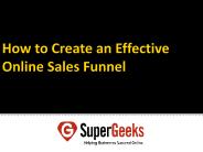 How to Create an Effective Online Sales Funnel