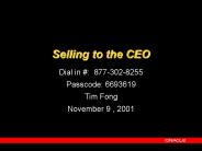 Selling to the CEO
