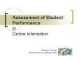 Assessment of Student Performance in PowerPoint PPT Presentation