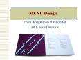 MENU Design PowerPoint PPT Presentation