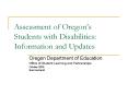 Assessment of Oregon PowerPoint PPT Presentation