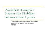 Assessment of Oregon