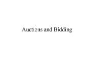 Auctions and Bidding